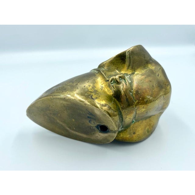 Metal French Brass Greyhound Head, 1950s For Sale - Image 7 of 12