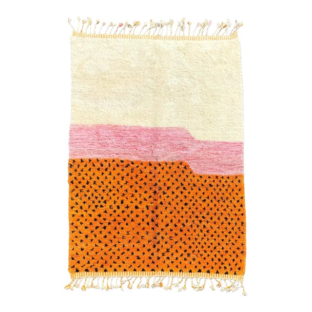 Modern Hand-Knotted Moroccan Kilim Rug For Sale