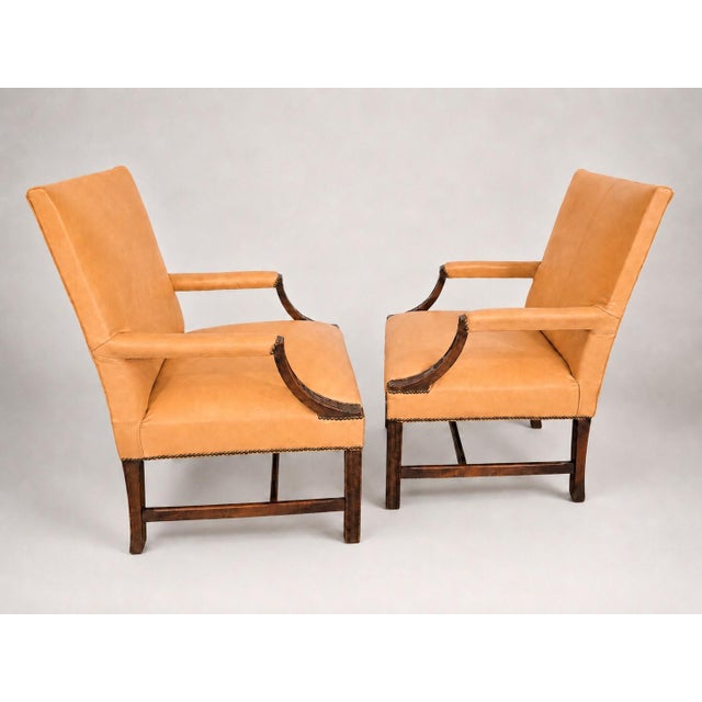 Frames circa 1830 - with later leather upholstery. Note: Leather is imported from Germany, high quality soft leather. A...