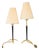 Adjustable Table Lamps with Fabric Shades by J. T. Kalmar, Vienna, 1950s For Sale