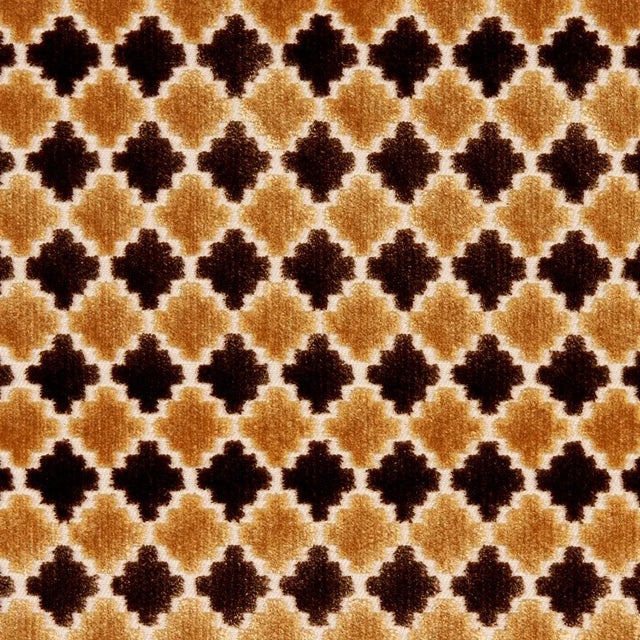 Mediterranean Schumacher Marrakesh Velvet Fabric in Chocolate Brown For Sale - Image 3 of 3