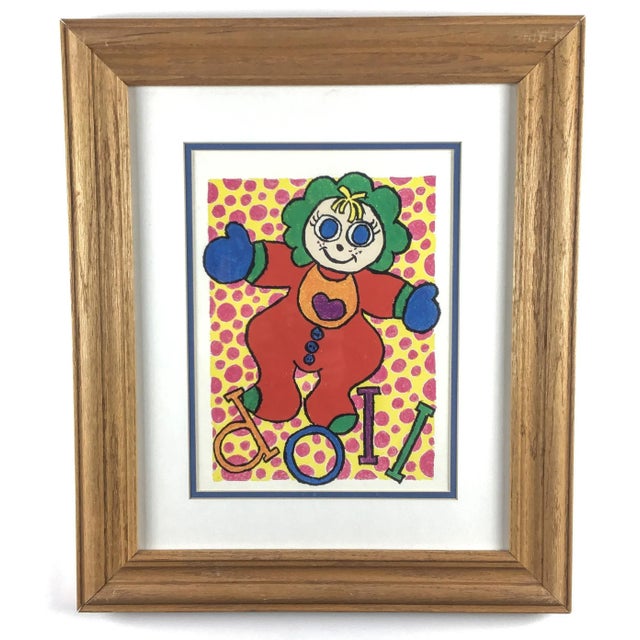 Double matted with glass protection and framed with heavy solid oak. This colorful set of prints will make you smile....
