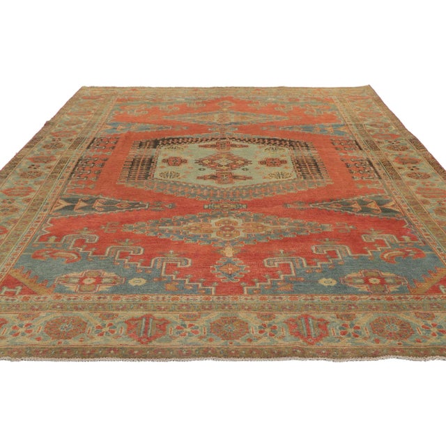 Tribal Mid 20th Century Vintage Persian Viss Rug - 07'06 X 10'11 For Sale - Image 3 of 9