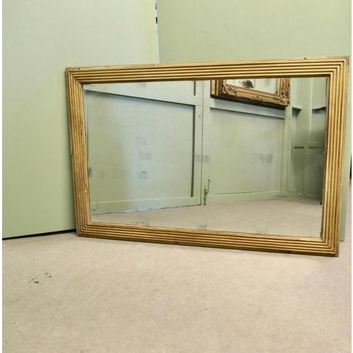 Glass Large Antique Rectangular Mirror, 1850 For Sale - Image 7 of 8