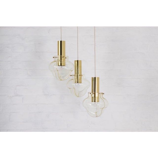 Venini Amber Three-Globe Pendant Light, 1970s For Sale - Image 4 of 12