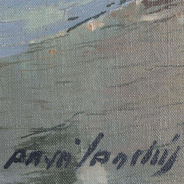 Francisco Payà Sanchís, Mediterranean Riverside Village Landscape, Oil Painting For Sale - Image 7 of 8
