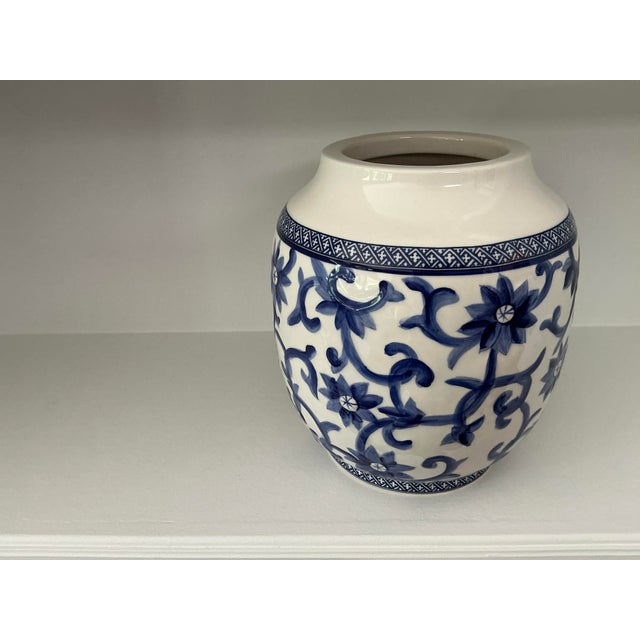 Large, gorgeous, classic blue and white vase by Ralph Lauren