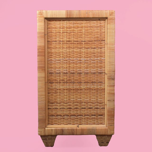 Wood Danny Ho Fong Style Rattan Wrapped Dresser For Sale - Image 7 of 8