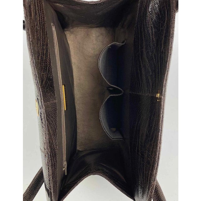 Darby Scott Brown Lizard Thompson Tote For Sale In Philadelphia - Image 6 of 7