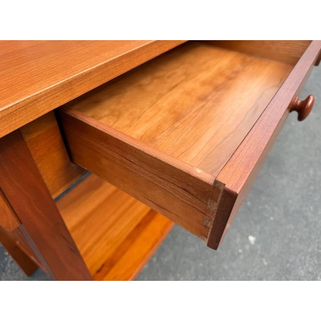 Late 20th Century Ethan Allen American Impressions Art & Craft Mission Style Cherry Sofa Hall Table. Console Table For Sale - Image 11 of 17