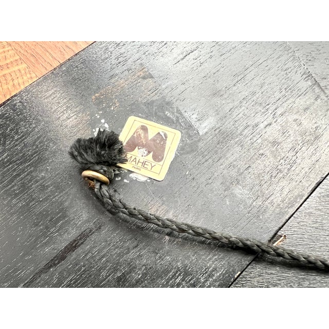 Octagonal Wooden Mirror by Jean-Claude Mahey, 1970s For Sale - Image 11 of 12