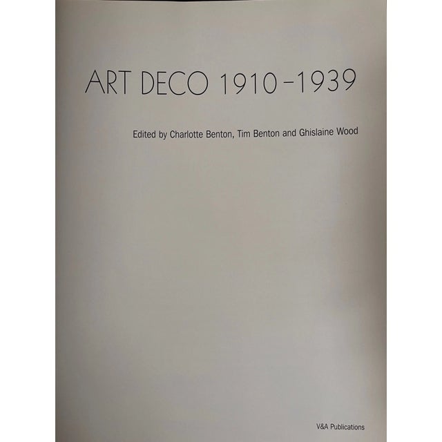 Art Deco Art Deco 1910-1939 - V&A Museum - Charlotte Benton Hardcover Book For Sale - Image 3 of 6