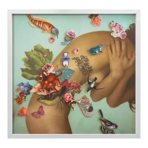 Flow Is What You Make It by Javiera Estrada Print with White Frame - 55 X 55