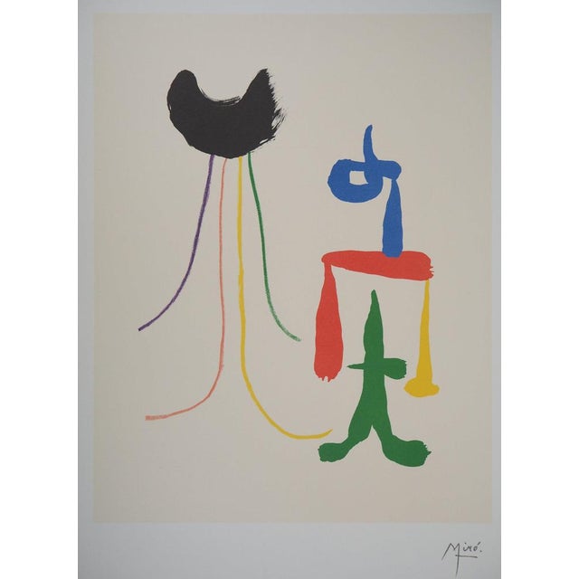 Joan Miró (1893-1983) Surrealist Couple Color lithograph after a painting by the artist Signed in the plate On wove paper,...