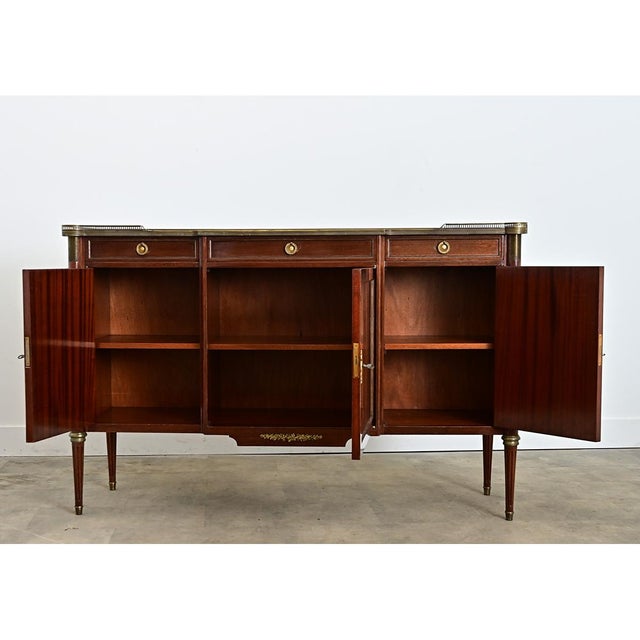 Wood French Vintage 20th Century Louis XVI Style Enfilade For Sale - Image 7 of 18
