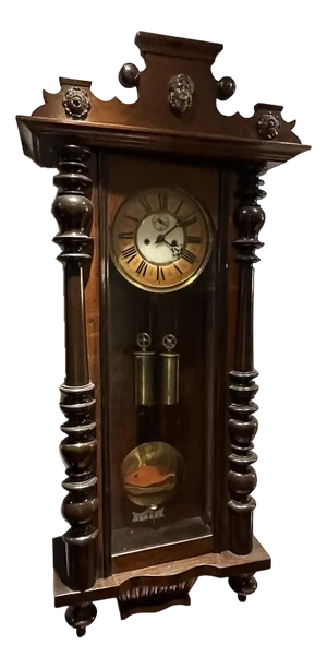 Victorian Regulator with Double Brass Weights, Vienna