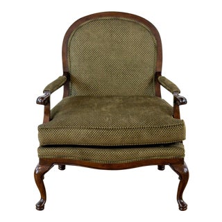 Thomasville Green Bergere Armchair For Sale