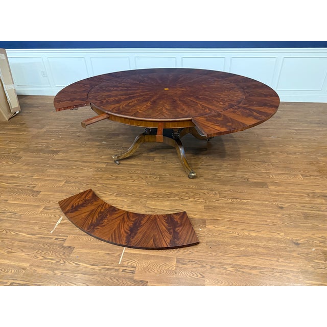 Large 88” Diameter Mahogany Dining Table by Maitland-Smith For Sale - Image 9 of 18