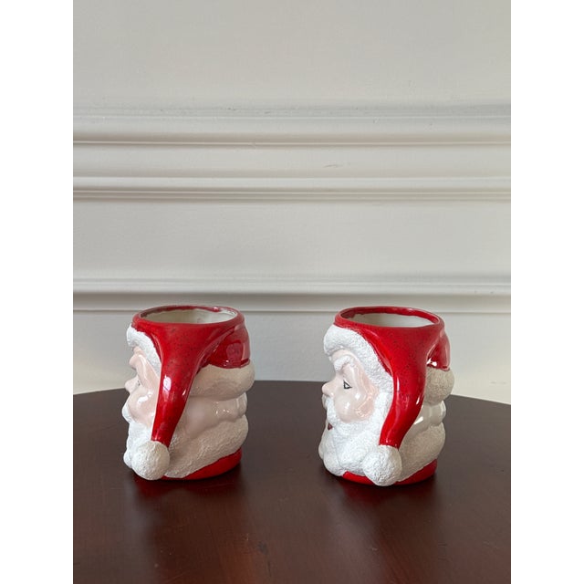 Mid-Century Winking Santa Mugs— Set of 4 For Sale In Washington DC - Image 6 of 12
