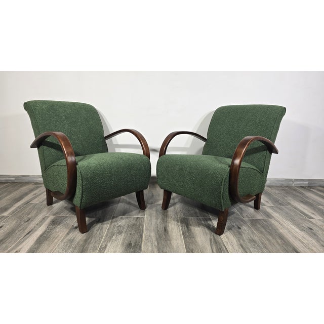 Lounge Chairs by Jindrich Halabala, 1940s, Set of 2 For Sale - Image 6 of 12
