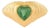 Ridged Heart-Cut Emerald Pinky Ring in 14k Yellow Gold Size 4 For Sale