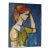 Marie Cofalka Portrait Oil Painting of a Red Headed Woman in Profile For Sale
