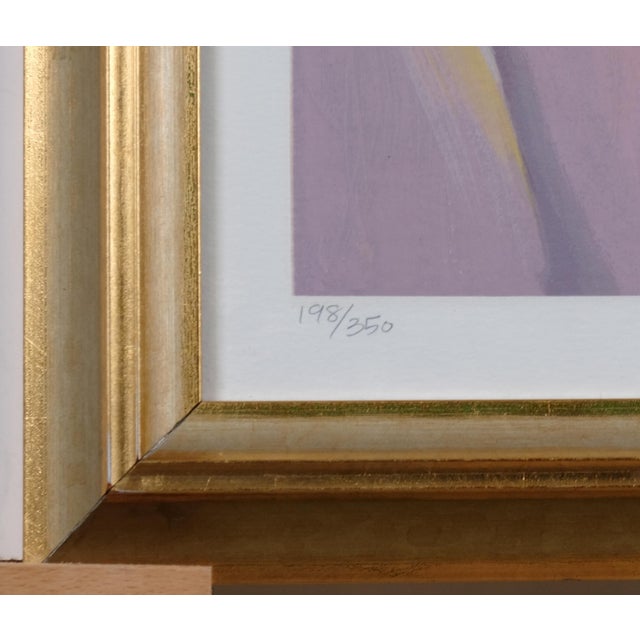 2000 - 2009 2000 Itzchak Tarkay "Three at Noon" Artist Signed Limited Edition 198/350 Gilded Frame and Matted Serigraph For Sale - Image 5 of 7