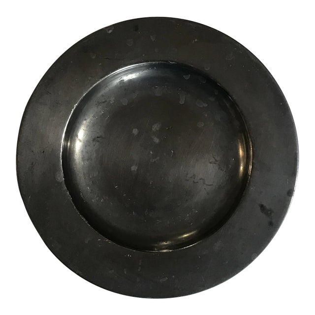 Antique Pewter Coaster Dish For Sale