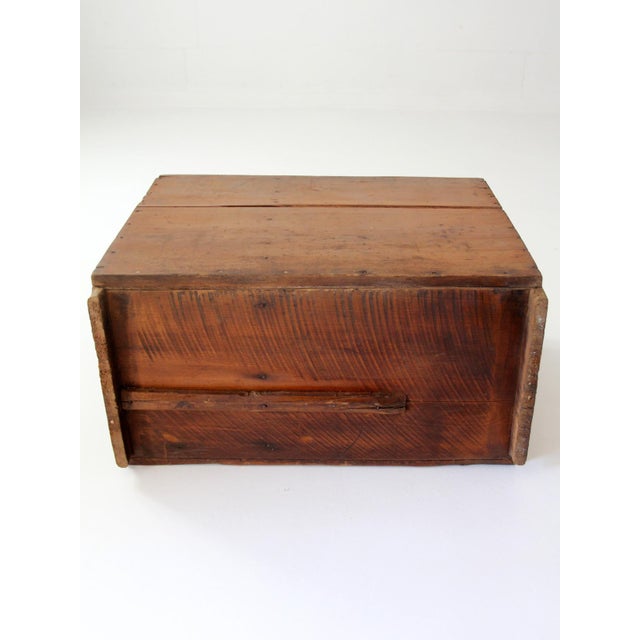 Antique Primitive Wood Storage Chest For Sale - Image 16 of 18
