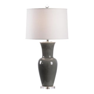 Chelsea House Loftin Vase Lamp in Gray For Sale