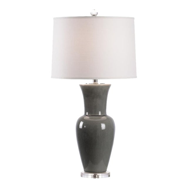 Chelsea House Loftin Vase Lamp in Gray For Sale