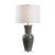 Chelsea House Loftin Vase Lamp in Gray For Sale
