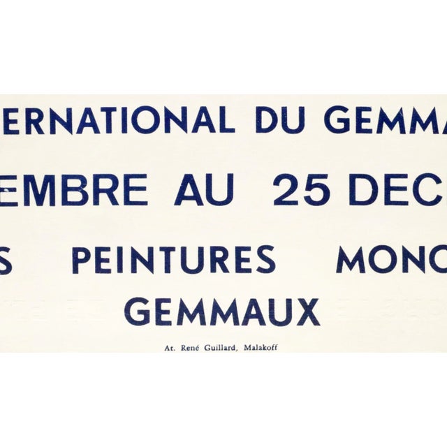 Paper 1967 French Exhibition Poster, Tony Agostini, Galerie De La Lumiere For Sale - Image 7 of 9