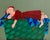 Harry Dunn, Whimsical Harry Dunn Painting Sleeping Girl Mid Century Americana Folk Art For Sale - Image 4 of 12