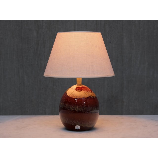 Textile Ceramic Oval Table Lamps by Kent Eriksson for Designhuset, Sweden, 1970s, Set of 2 For Sale - Image 7 of 12