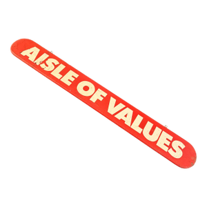 Large Mid-Century Wood Retail Grocery Store Sign "Aisles of Values"