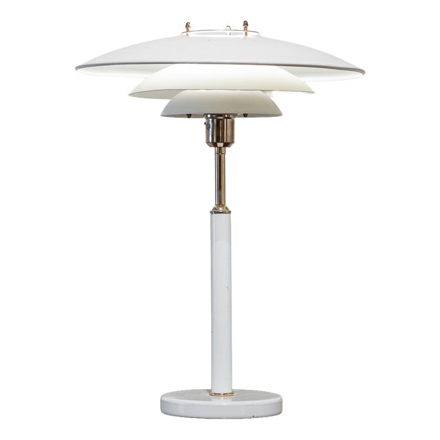Mid-Century Danish Metal Table Lamp, 1960s For Sale