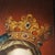 Antique 19c Portrait of Virgin Mary, Crowned Mother of Mercy, Religious Oil Painting For Sale - Image 4 of 9