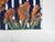 Contemporary Contemporary Expressionist Floral Blue Stripe Painting For Sale - Image 3 of 7