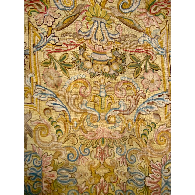 Large Italian Baroque Embroidery 17 Century For Sale - Image 4 of 14