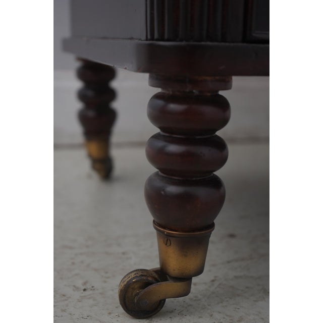 Large Dark Cherry Oversized Bed Side Chest Occasional Stand For Sale - Image 11 of 12