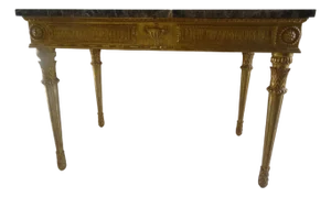 Vintage Italian Neoclassical Gilt Wood Console
