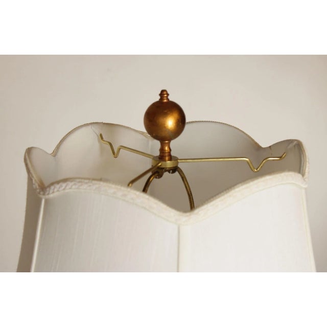 Italian Hollywood Regency Ceramic Floral Table Lamp For Sale - Image 4 of 12