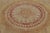 Aubusson Style Flatweave Rug in Beige-Brown, Red Floral Medallion by Rug & Kilim For Sale In New York - Image 6 of 8