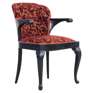 Vintage Black Upholstered Armchair, 1930s
