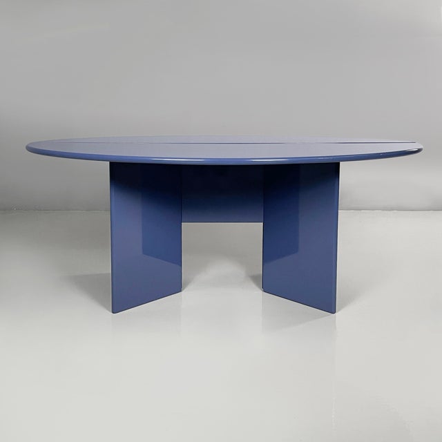 Gavina Italian Modern Light Blue Wood Antella Dining Table by Kazuhide Takahama for Cassina, 1970s For Sale - Image 4 of 17
