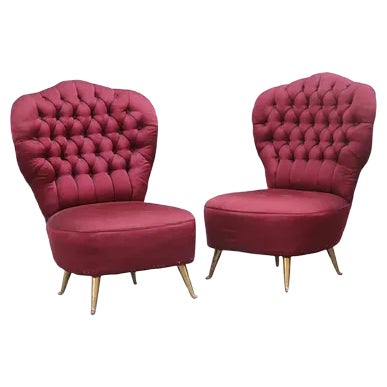 Set of Mid-Century Italian Armchairs from ISA Bergamo, 1950s For Sale