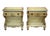 Pair of Venetian style bedside tables, lacquered beige with crackle, gold details and hand decorated. Made in the 70s of...