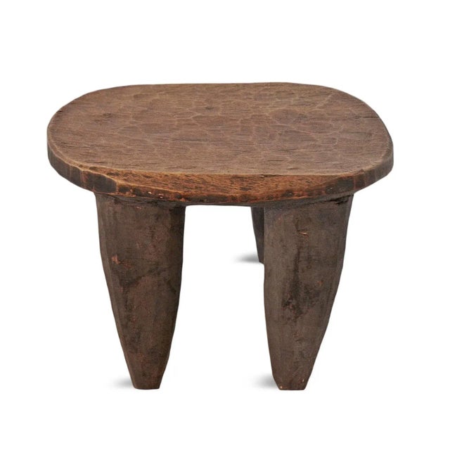 Small authentic old wood Senufo stool from Burkina Faso area. Beautifully simple modern form carved from a single piece of...