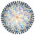 Sapphire Colored Murano Glass Poliedri Chandelier For Sale